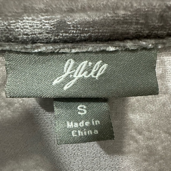 J. Jill Gray Velvet Rayon Silk Blend Long Sleeve Top Size: S - Picture 3 of 6